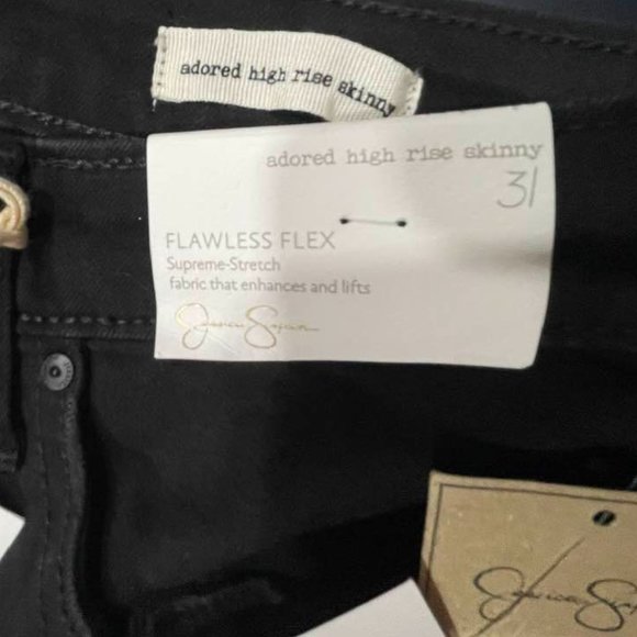 Jessica Simpson NWT Adored High Rise Skinny Flawless Flex Black Jeans - size 31 - Picture 8 of 11
